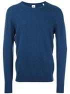 Aspesi Crew Neck Jumper, Men's, Size: 56, Blue, Cashmere