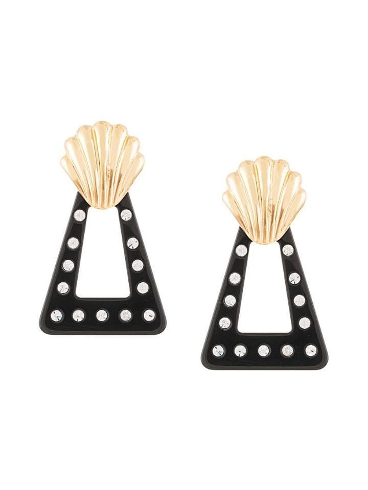 Rixo Shell Earrings - Brown