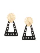 Rixo Shell Earrings - Brown