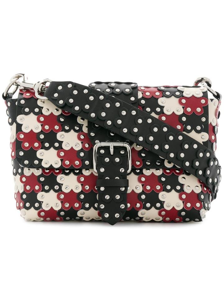 Red Valentino Red(v) Floral Patch Shoulder Bag - Multicolour
