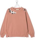 Andorine Teen Embroidered Sweatshirt - Pink