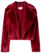 Michael Michael Kors Cropped Faux Fur Jacket - Red