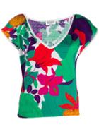 Gianfranco Ferré Pre-owned 1980's Floral Print V-neck Blouse -