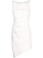 Milly Ruched Asymmetric Dress - White