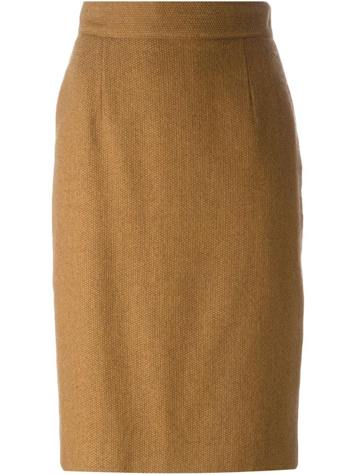 Christian Dior Vintage Classic Pencil Skirt - Nude & Neutrals
