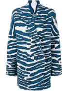 Zadig & Voltaire Zebra Print Coat - Blue