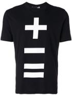 Love Moschino '+-=' Branded T-shirt - Black