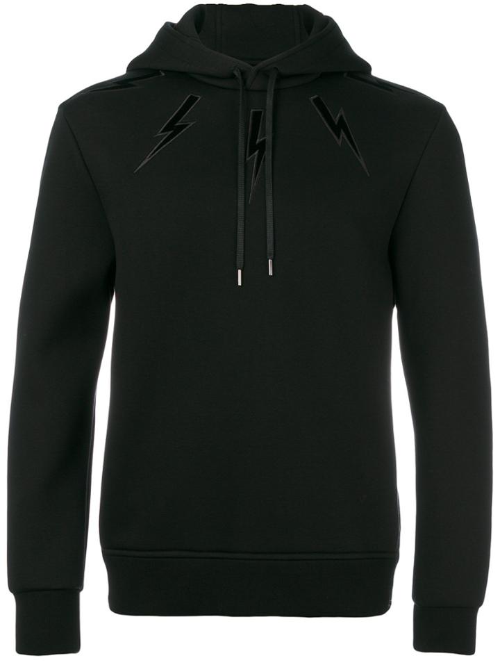 Neil Barrett Lightning Hoodie - Black