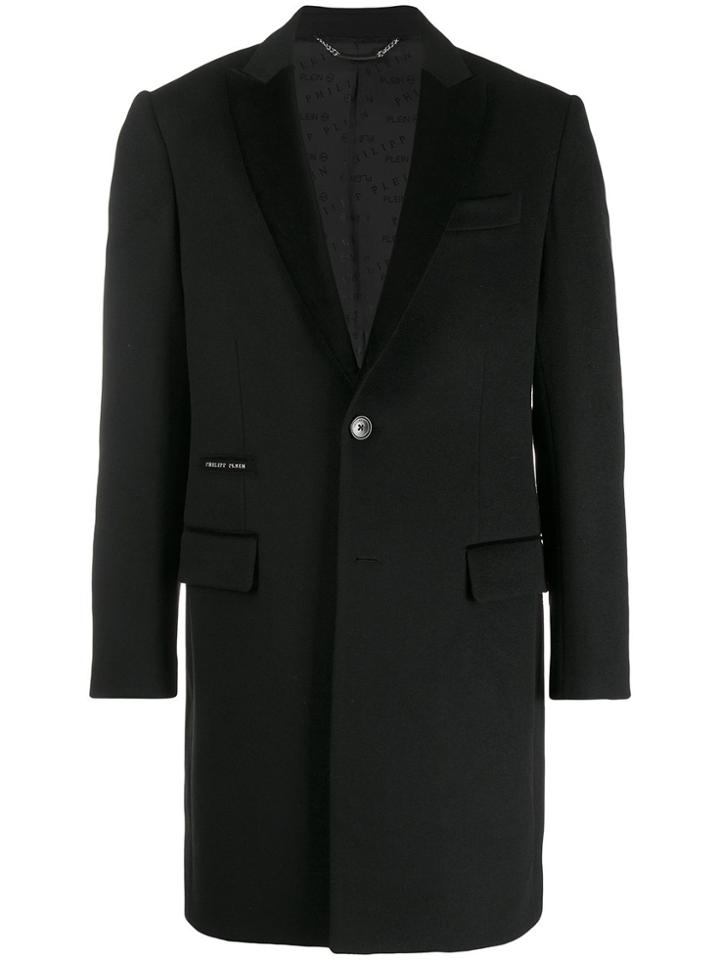 Philipp Plein Skull Single-breasted Coat - Black