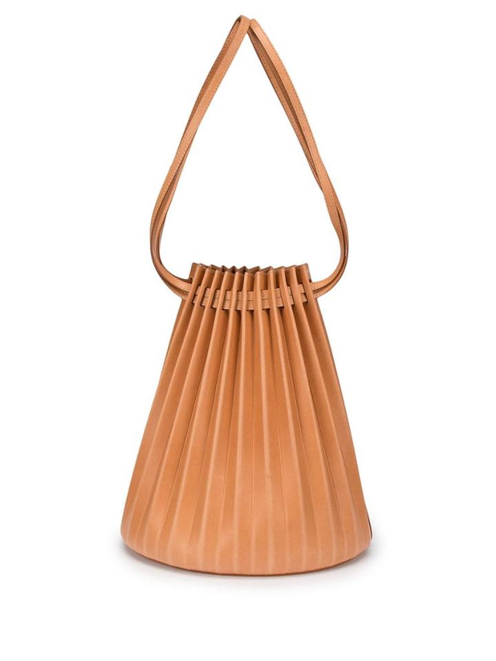 Mansur Gavriel Pleated Bucket Bag - Brown