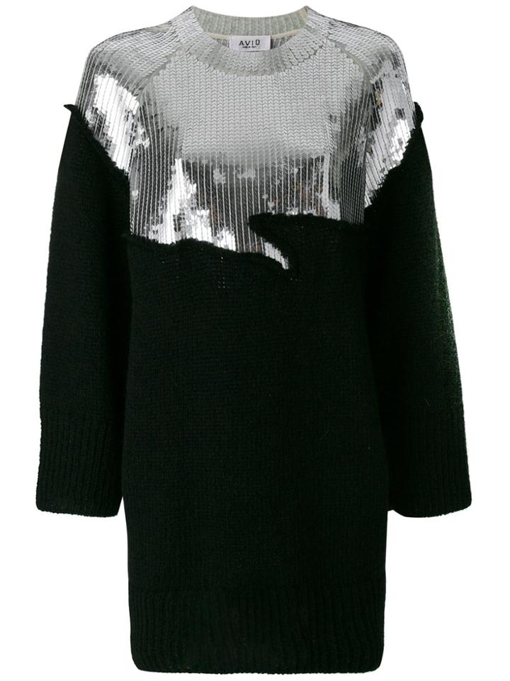 Aviù Embellished Sweater - Black