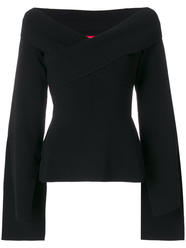 Solace London Elsa Off-the-shoulder Top - Black