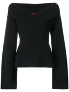 Solace London Elsa Off-the-shoulder Top - Black