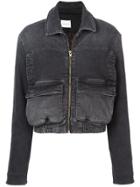 Magda Butrym Zipped Denim Jacket - Grey