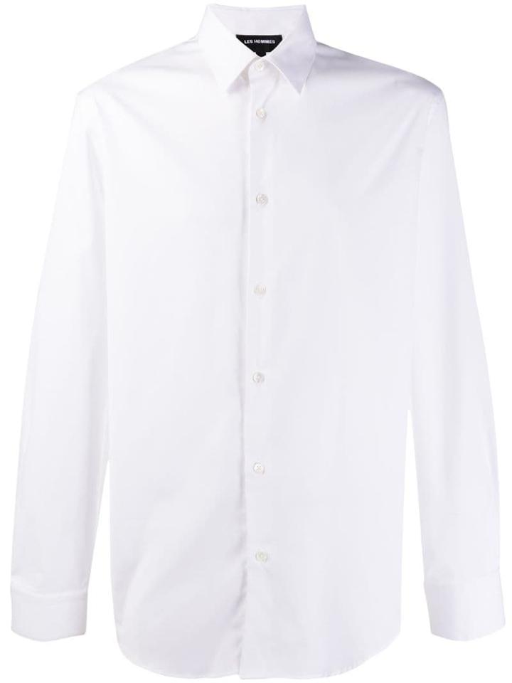 Les Hommes Back Print Shirt - White