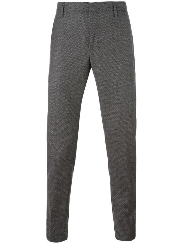 Dondup Tapered Trousers, Men's, Size: 30, Grey, Virgin Wool/spandex/elastane