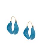 Jil Sander Textured Drop Earrings - Blue