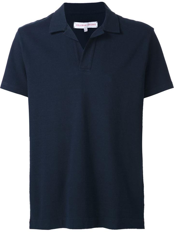 Orlebar Brown 'the Felix' Polo Shirt, Men's, Size: Large, Blue, Cotton