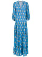Adriana Degreas Conchiglie Oversized Dress - Blue