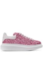 Alexander Mcqueen Oversized Glitter Sneakers - Pink
