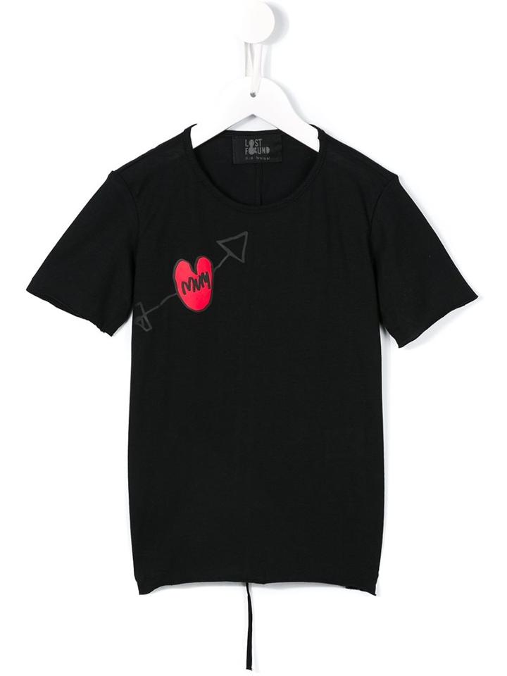Lost And Found Kids Mum Tattoo Print T-shirt, Boy's, Size: 6 Yrs, Black