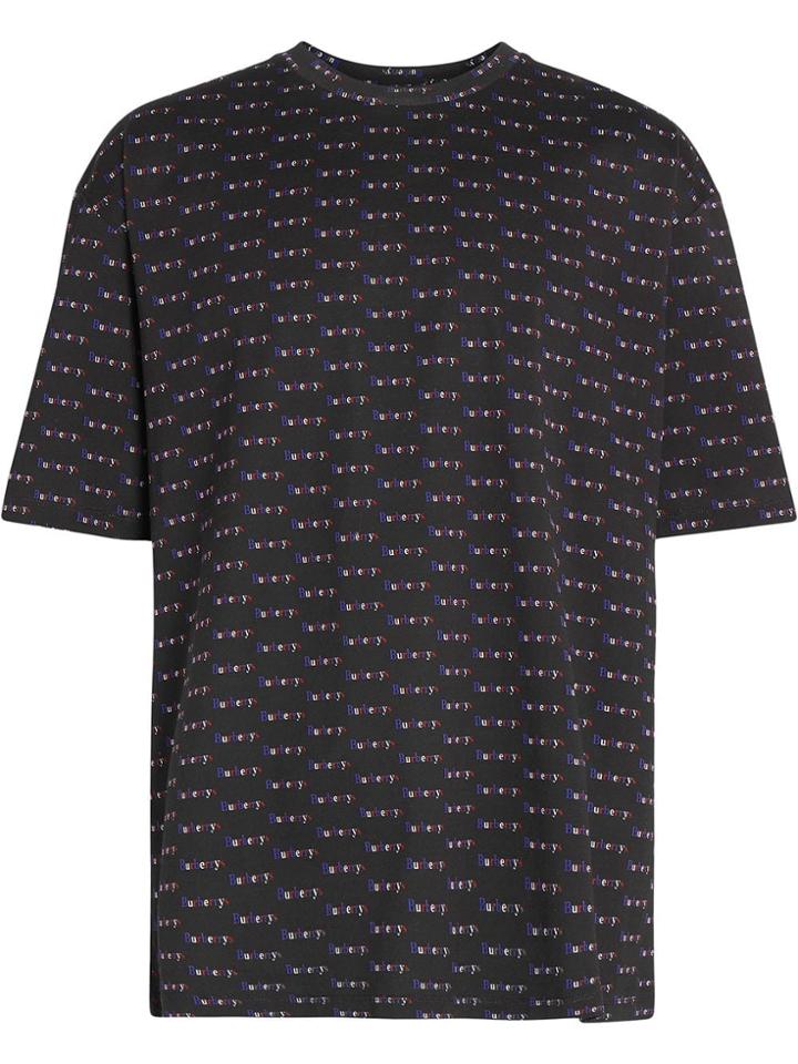 Burberry Archive Logo Print Cotton T-shirt - Black