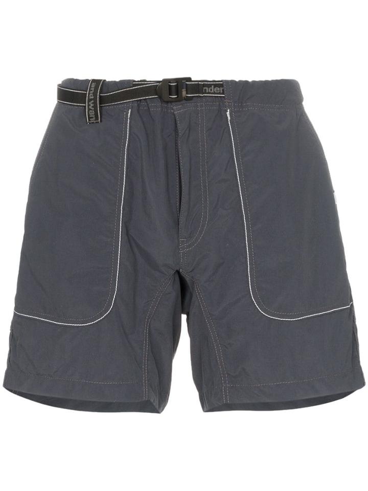 And Wander Belted Waist Cargo Shorts - Grey