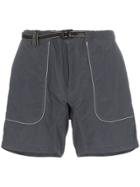 And Wander Belted Waist Cargo Shorts - Grey