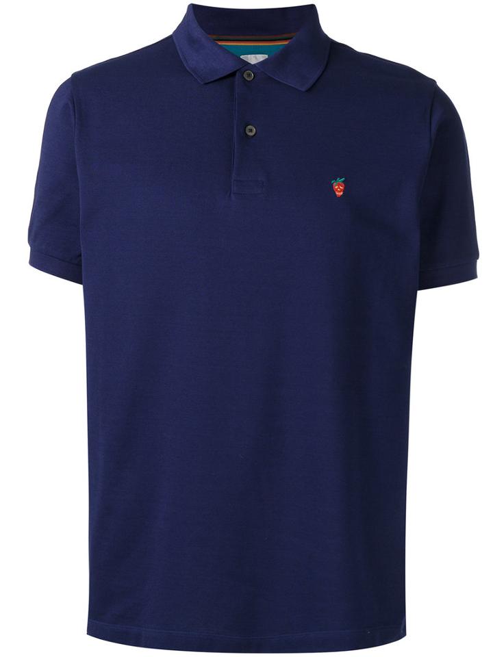 Paul Smith - Strawberry Logo Polo Shirt - Men - Cotton - Xl, Blue, Cotton