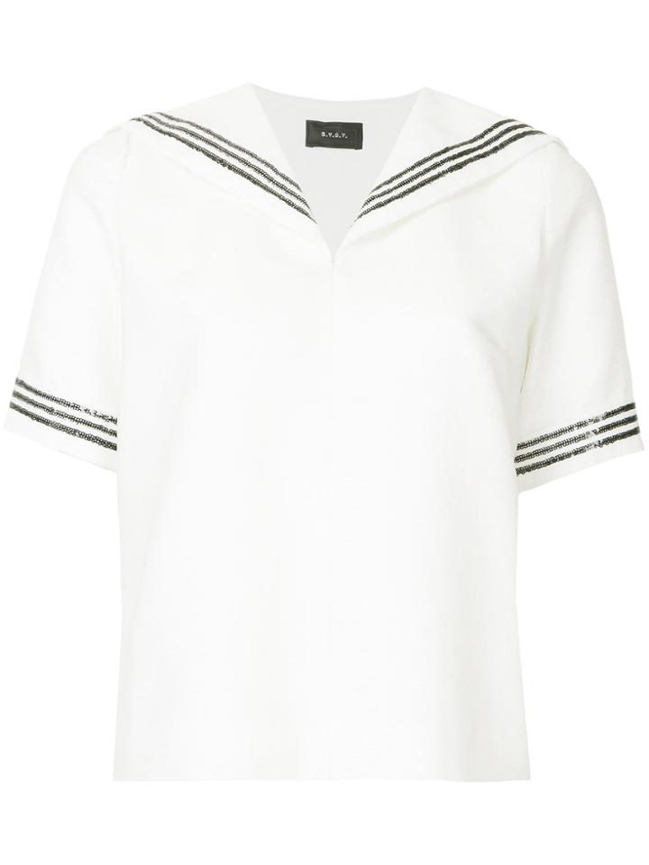 G.v.g.v. Sailor Collar Blouse - White