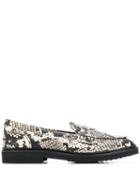 Tod's Embossed Snakeskin Effect Loafers - Neutrals