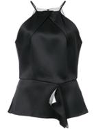 Roland Mouret Waist-tied Halter-neck Top - Black
