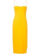 Dion Lee Bustier Fitted Mid Dress - Yellow & Orange