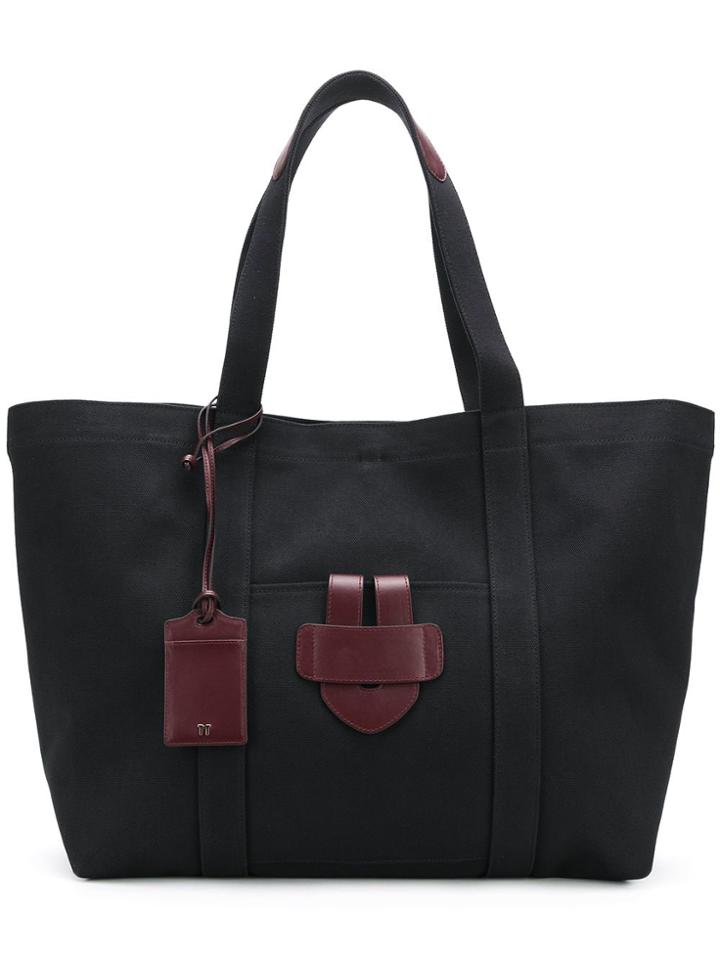 Tila March Leather Trim Tote - Black