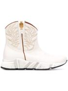 Texas Robot Ankle Boots - White