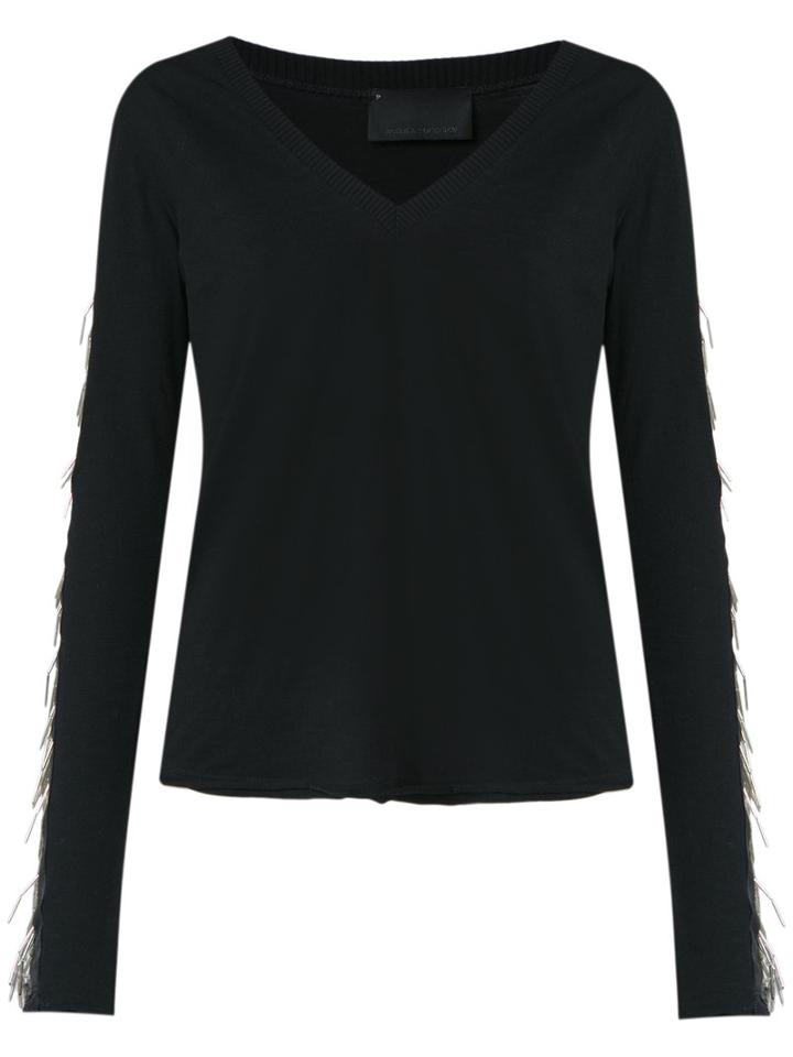 Andrea Bogosian Fringed Top, Women's, Size: P, Black, Cotton
