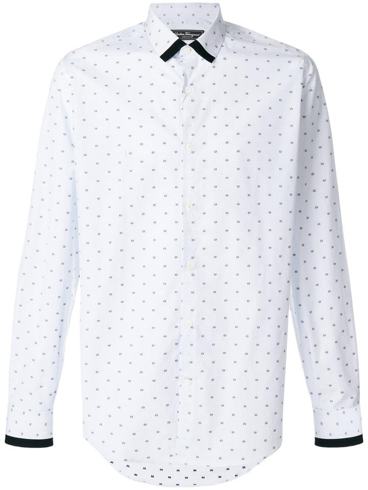 Salvatore Ferragamo - Gancio Shirt - Men - Cotton - L, White, Cotton