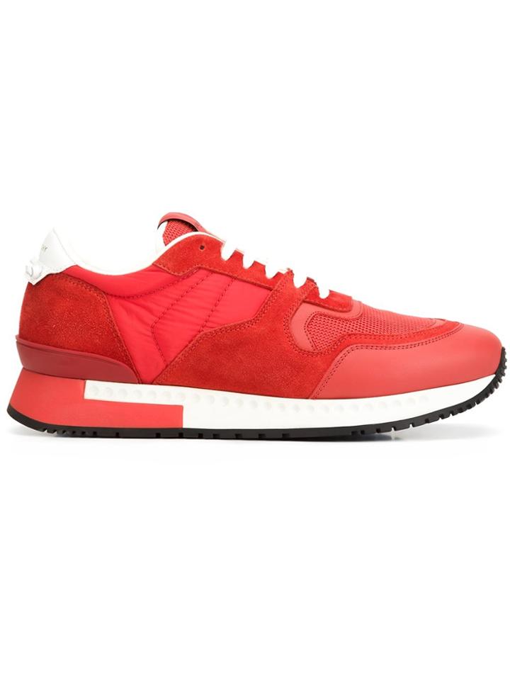 Givenchy Panelled Sneakers - Red