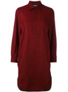 Dsquared2 - Long Checked Shirt - Women - Virgin Wool - 40, Red, Virgin Wool