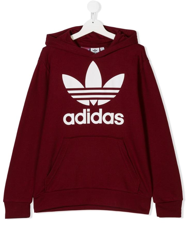 Adidas Kids Teen Adidas Originals Trefoil Hoodie - Red