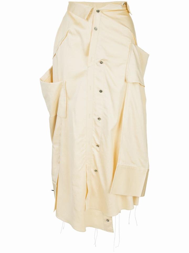 Irene The Shirt Pressed Skirt - Yellow