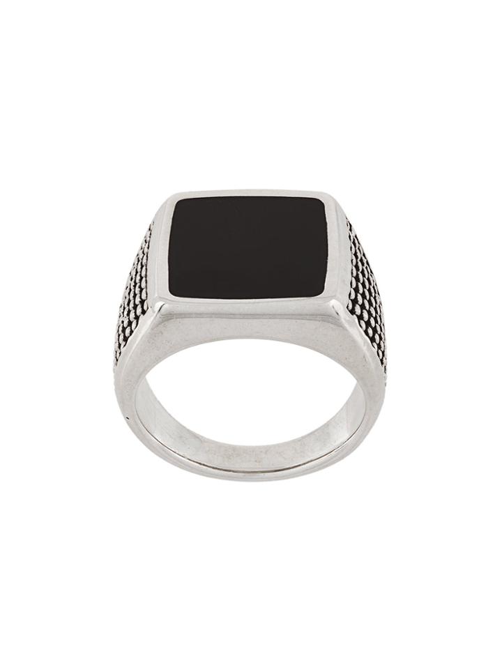 Andrea D'amico Square Shaped Stone Ring - Metallic