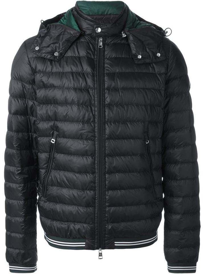 Moncler Hooded Padded Jacket, Men's, Size: 2, Black, Polyamide/goose Down/feather Down