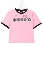 Diadora Junior Teen Logo T-shirt - Pink & Purple