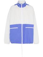 Maison Margiela Grid Print Bi Colour Parka - White