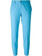 Alberto Biani Cropped Tailored Trousers, Women's, Size: 38, Blue, Cotton/spandex/elastane