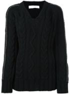 Giada Benincasa Cable Knit Sweater, Women's, Size: Medium, Black, Wool