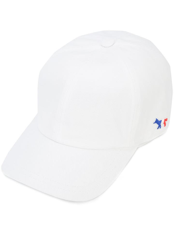Maison Kitsuné 6p Fox Patch Hat - White