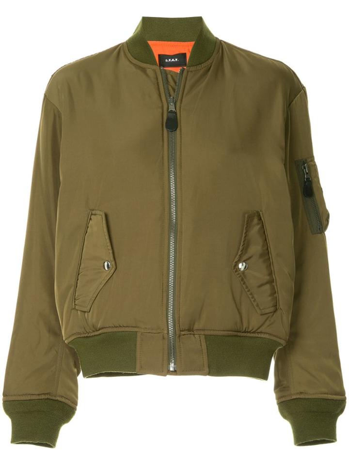 G.v.g.v. Lace-up Ma1 Bomber Jacket - Green
