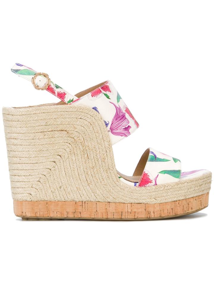 Salvatore Ferragamo High Wedge Sandals - White